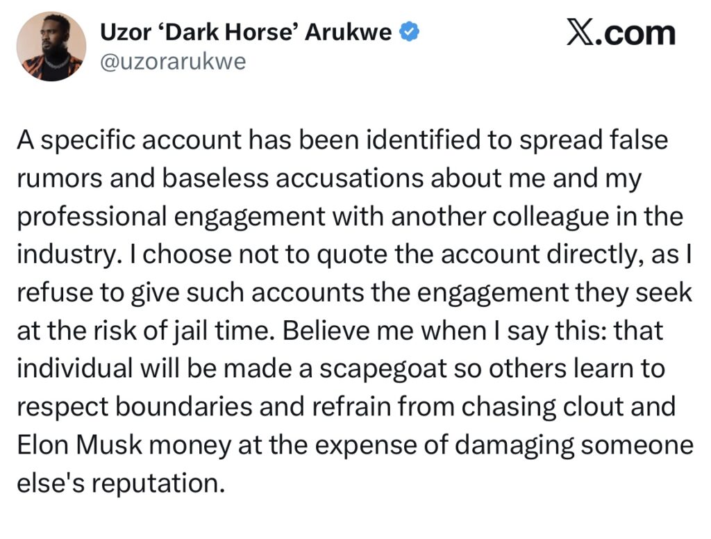 Uzor Reacts To Viral Speculation About Him And Bam Bam, Issues Firm Warning Online - OLORISUPERGAL MEDIA 