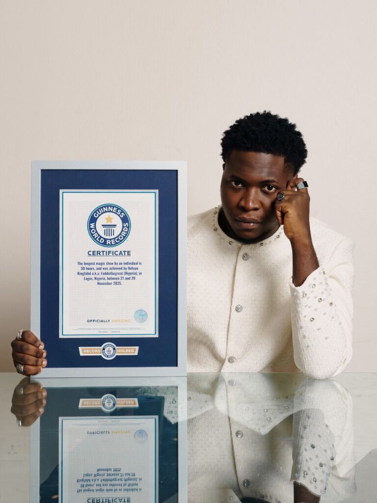 Nigerian Magician FADDOTHEGREAT Breaks Guinness World Record With 50 Hour Magic Marathon - OLORISUPERGAL MEDIA 