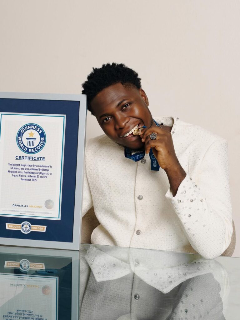 Nigerian Magician FADDOTHEGREAT Breaks Guinness World Record With 50 Hour Magic Marathon - OLORISUPERGAL MEDIA 
