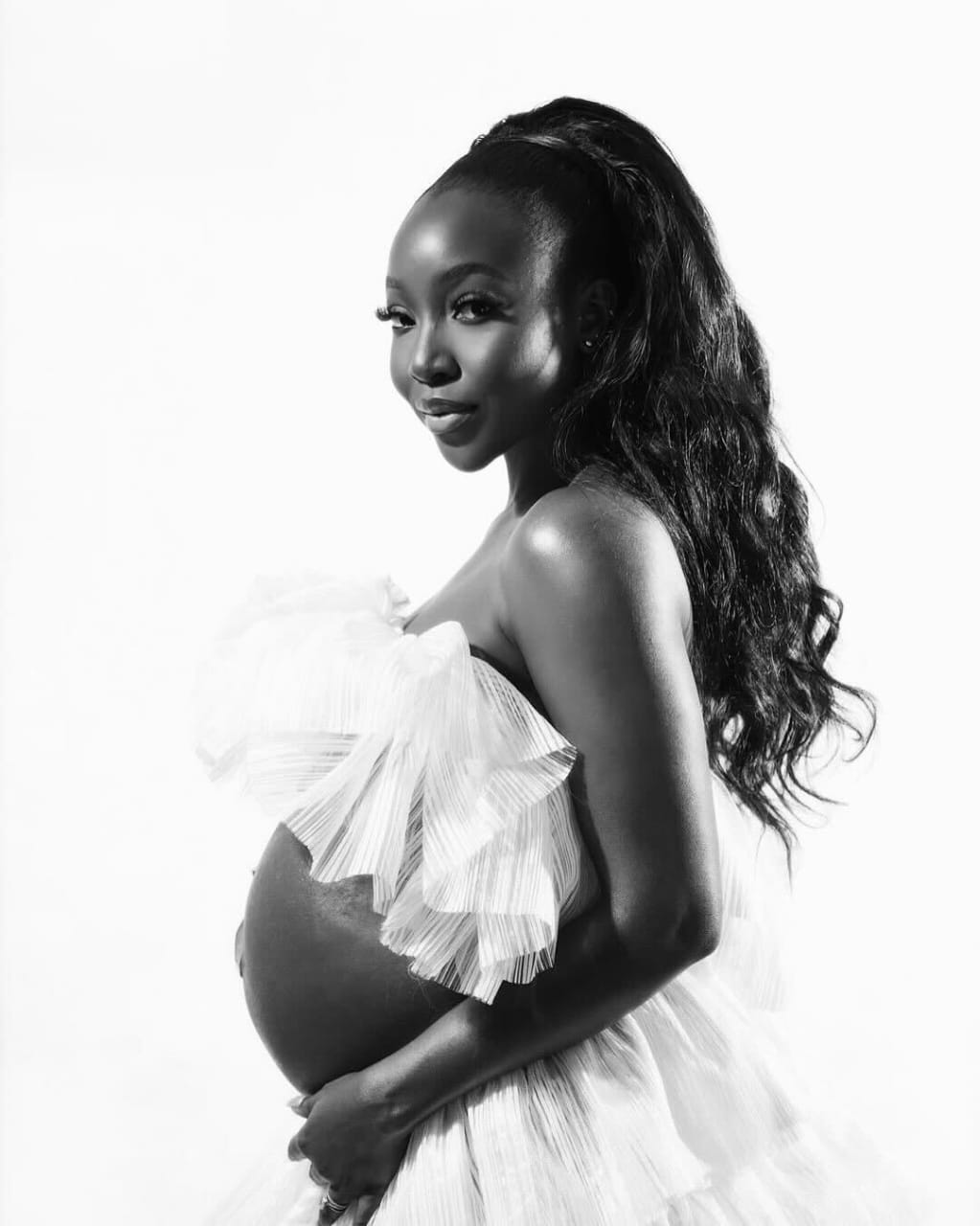 Ini Dima-Okojie Glows in Stunning Baby Bump Photos