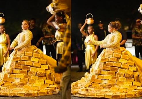 Queen Mercy Atang Opens Up on Viral Bread Dress at AMVCA