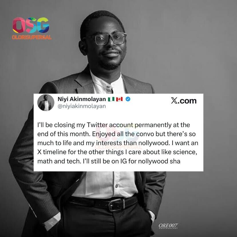 Niyi Akinmolayan Announces Exit From X