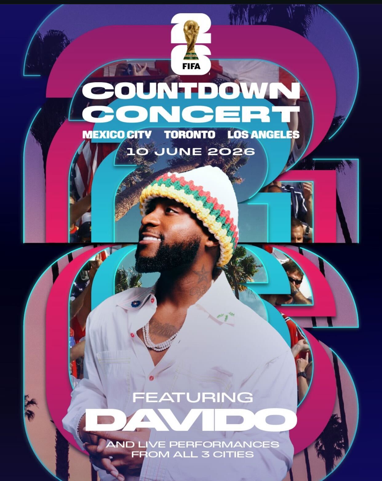 Davido Set for FIFA World Cup 2026 Countdown Concert