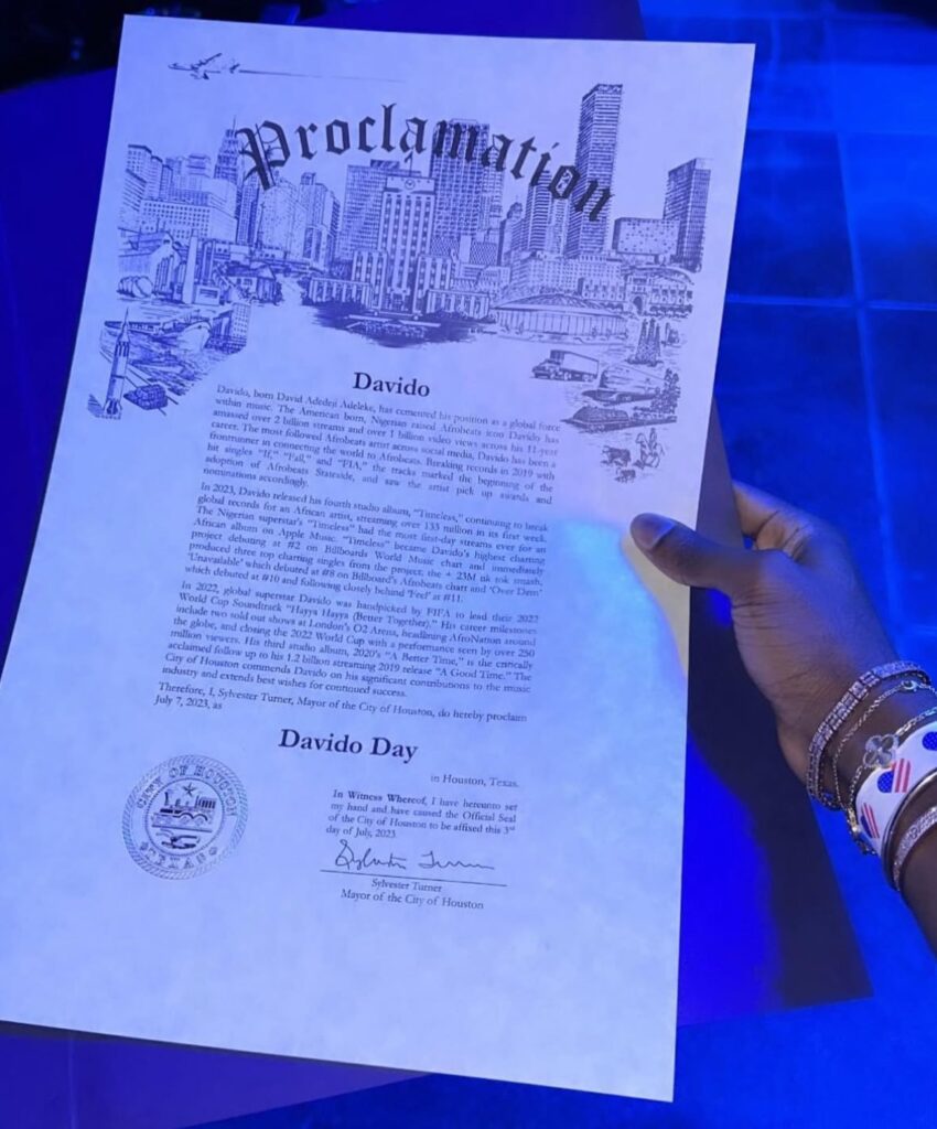 Davido Day Houston