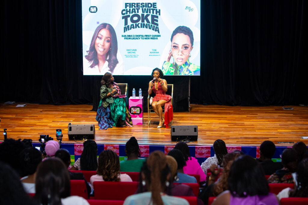 Omotunde Ibironke and Toke Makinwa at the BellaNaija Next Gen Creator House event