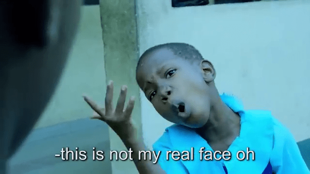 Emmanuella in the iconic "This Is Not My Real Face" Mark Angel Comedy skit that launched her to global fame.