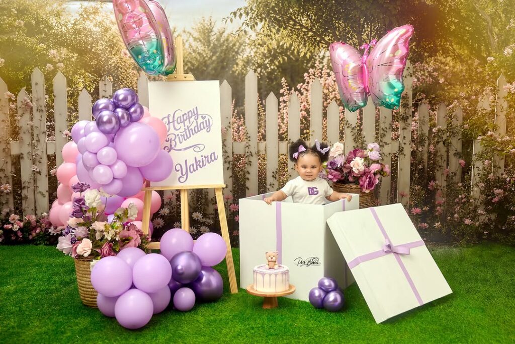 Toke Makinwa's daughter, Yakira Eliana, makes her first public appearance as she celebrates her first birthday.-1