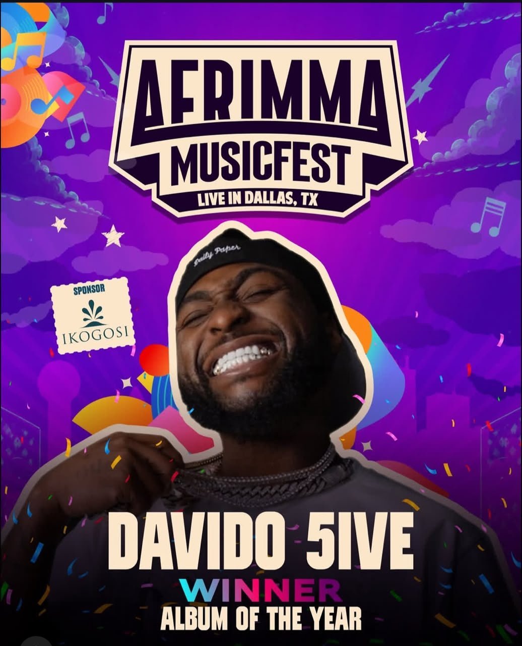 Davido’s 5IVE Wins Album of the Year at AFRIMMA 2026