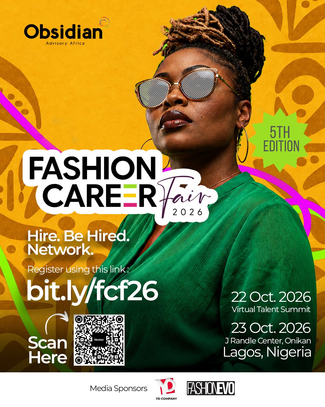 Obsidian Advisory Africa to Host 500 Trained Fashion Talents, 100+ Businesses at the 2026 Fashion Career Fair