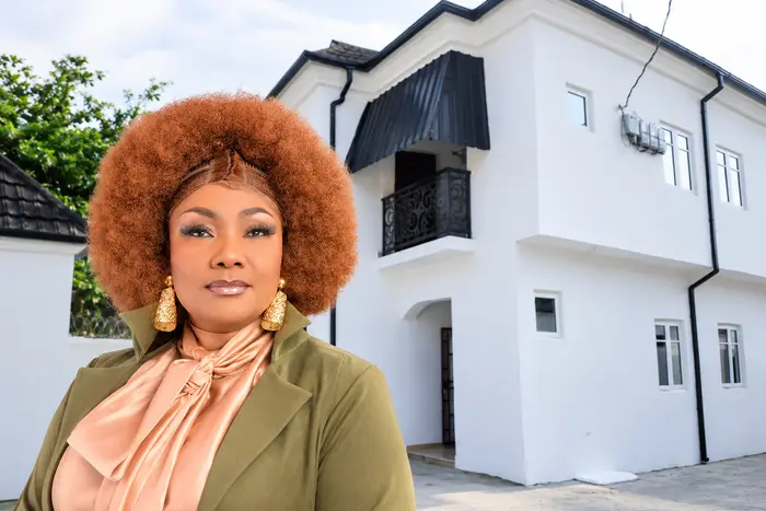 Eucharia Anunobi celebrates as she acquires new house